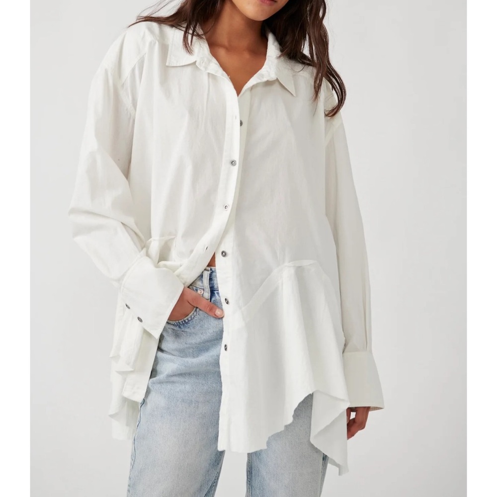 Freya poplin bottom blouse by Free People S